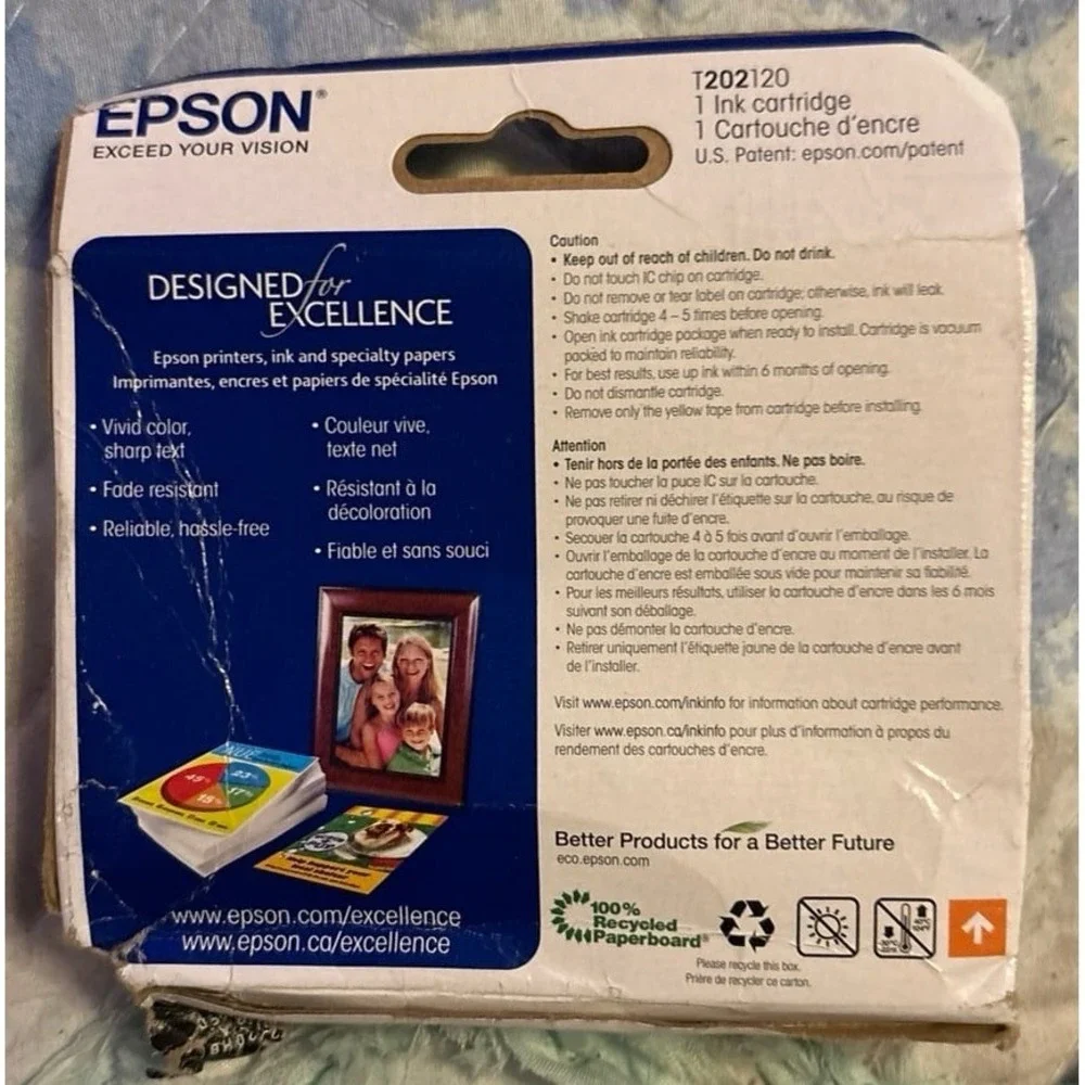 NEW Epson T202 Black Standard Yield Ink Cartridge